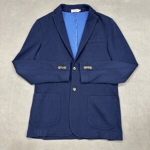 Peter Millar Crown Comfort Blazer Navy Mens M Golf Leisure Clubhouse Jacket FLAW